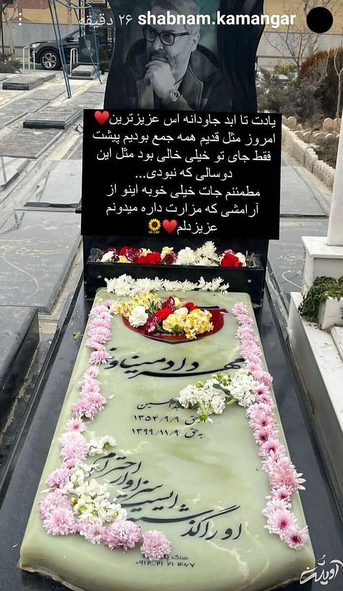 (عکس)استوری همسر میناوند در دومین سالگرد درگذشت مهرداد